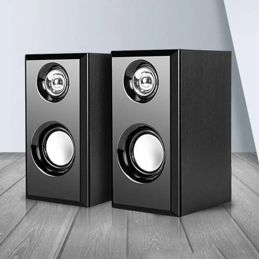 Wood Speakers 1 Pair Classic Sturdy Audio System