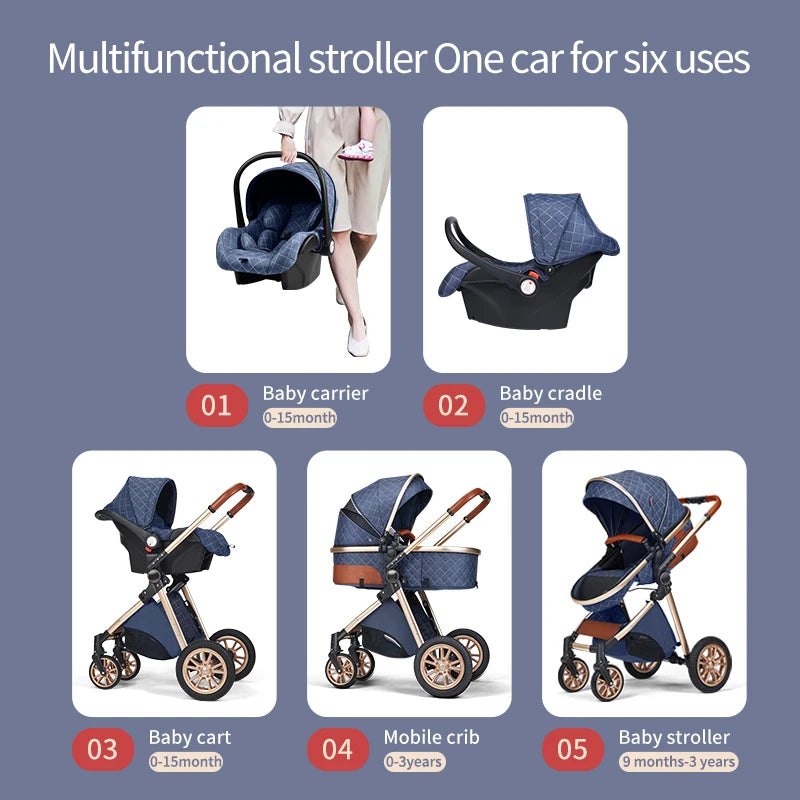 Fashion Baby Stroller 3 in 1